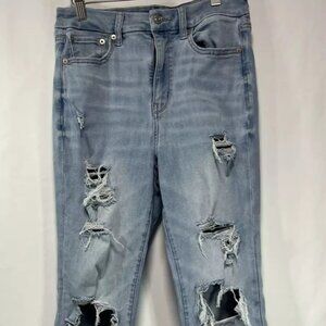 American Eagle Next Level Stretch Jeans Curvy Super High-Rise Flare Size 6